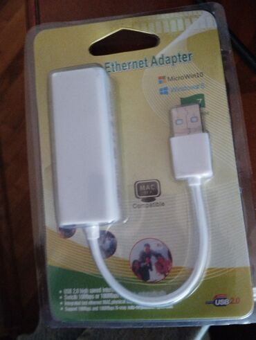 Modemlər və şəbəkə avadanlıqları: Usb 2.0 ethernet adapter yeni alinib 1 gun isledilib, kampyuter xarab