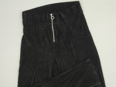 Black, Material trousers for women, size M (EU 38)
