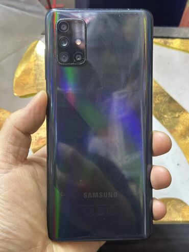 Samsung: Samsung Galaxy A71, Колдонулган, 128 ГБ, түсү - Кара, 2 SIM