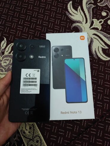 чехлы на poco x3: Redmi, Redmi Note 13, Колдонулган, 256 ГБ, түсү - Кара, 2 SIM