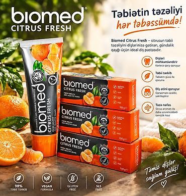 ilk disim: Biomed Citrus Fresh diş pastası Biomed Citrus Fresh sitrus təravəti — 1