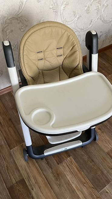 peg prego: Стульчик для кормления, Б/у, Peg perego, Трансформер, цвет - Бежевый, Самовывоз, Платная доставка — 3