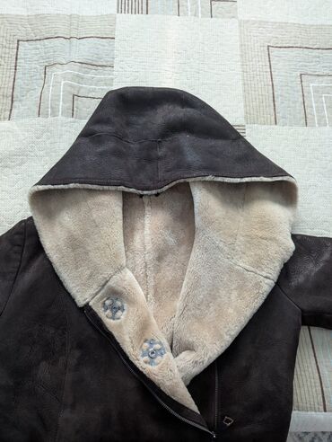 Дубленки: Дубленка, Классическая модель, По колено, С капюшоном, 4XL — 11