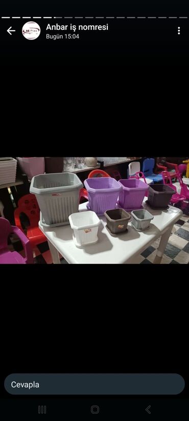 Bitkilər üçün dibçəklər: Dipçəklərin topdan və Pərakəndə satışı. Anbardan satış. Hansı formada — 8