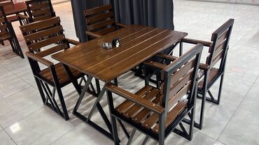 Bağ, çöl masa və oturacaq dəstləri: Yeni, Dördbucaq masa, 4 stul, Açılmayan, Stullar ilə, Taxta, Azərbaycan — 3