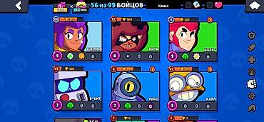 Другие видеоигры: Аккаунт Brawl Stars Основное: - Трофеи: 12 088 - Бойцов открыто: 56 — 12