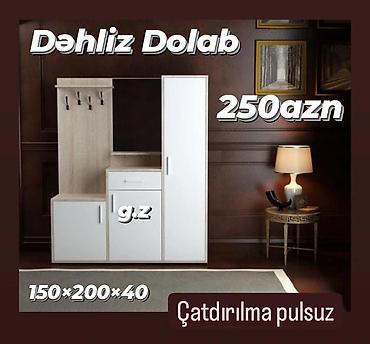 dehlız dolabı: Dəhliz dolabı - Ölçülər: 150 × 200 × 40 sm - Rəng və material: ağ və — 1