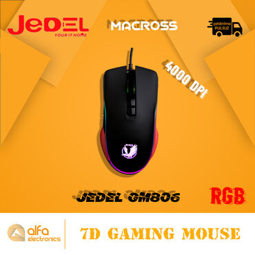 oyun kompüterləri: Jedel Gm806 Esport RGB Macro Gaming Mouse Gm 806 Modeli Rgb-dir. 10