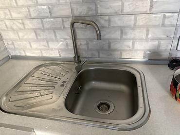 Santexnika: İşlənmiş Kvadrat Mətbəx çanağı, Paslanmaz polad — 1