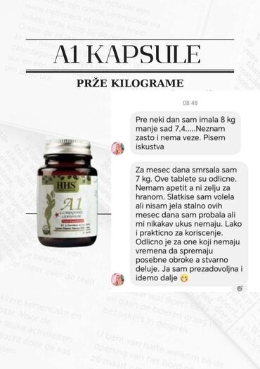 Suplementi: A1 KAPSULE - Oblik: kapsule - Pakovanje: 30 kapsula, neto 16,025 g — 3