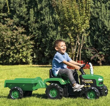 ucuz maşinlar: Uşaqlar üçün pedallı traktör