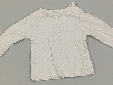 biała bluzka basic: Bluzka, 0-3 m, stan - Dobry