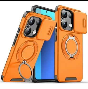 редми нот 14 с: 8мкр: чехол Poco x6 Pro (5G)/ Redmi K70E цвет оранжевый с magsafe