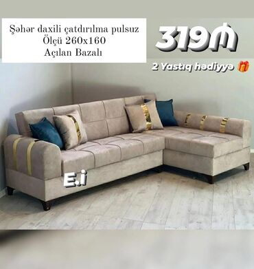 1 kub taxta nece kvadratdir: Künc divan, Açılan, Bazalı, Parça, Şəhərdaxili pulsuz çatdırılma