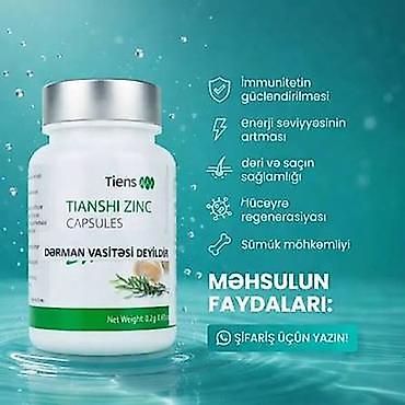 Digər tibbi məhsullar: Orqanizmdə sink çatışmazlığı bir çox problemlərə səbəb ola bilər. Tez — 1