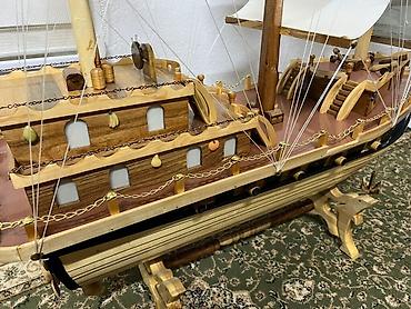 Другой декор и предметы интерьера: Большие декоративные модели парусников ручной работы из дерева — 9