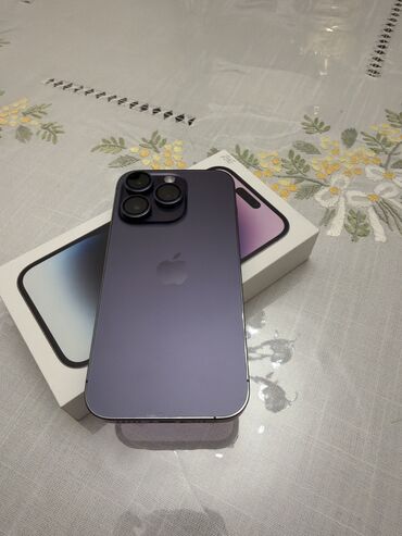 купить айфон 6с бу: IPhone 14 Pro, Колдонулган, 256 ГБ, Deep Purple, Каптама, Куту, 78 %