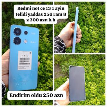 iphone 5 se 2: Xiaomi Redmi Note 13, 256 GB, rəng - Göy, 
 Barmaq izi