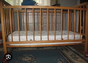 bunk bed: Детская кроватка деревянная (бук/сосна, натуральный оттенок) - — 1