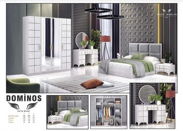 химчистка мебели: Двуспальная кровать, Шкаф, Трюмо, 2 тумбы, Турция, Новый