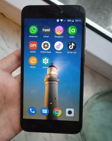 xiaomi mi 2 lite qiymeti: Xiaomi Redmi Go, 8 GB, rəng - Qara, 
 Sensor, İki sim kartlı