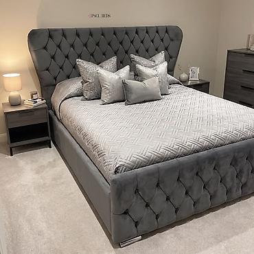 redustar kapsul: Mebel dəsti – Yumşaq çərçivəli modern çarpayı - Model: kapsul formalı — 7