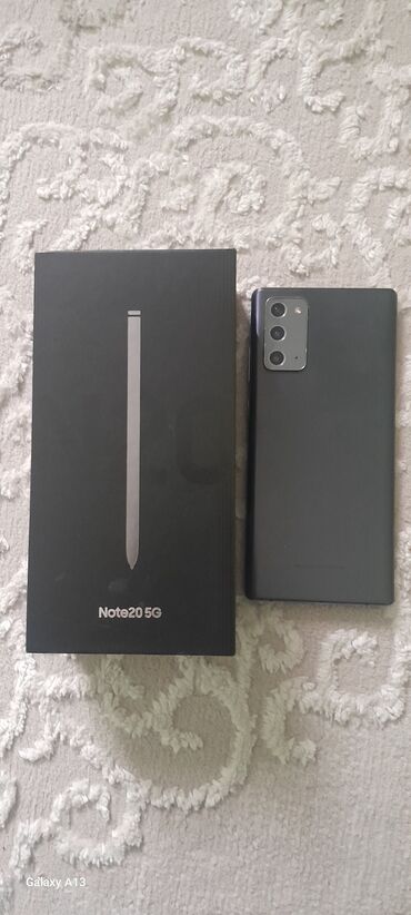 аккумулятор на телефон: Samsung Galaxy Note 20, Колдонулган, 256 ГБ, түсү - Кара, 1 SIM, eSIM