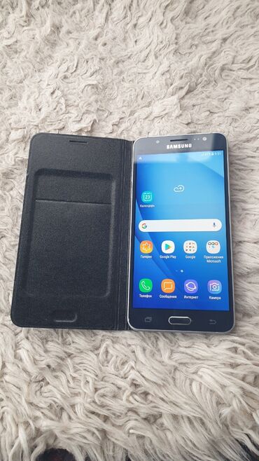 телефон j5: Samsung Galaxy J5 2016, Колдонулган, 16 GB, түсү - Кара, 2 SIM