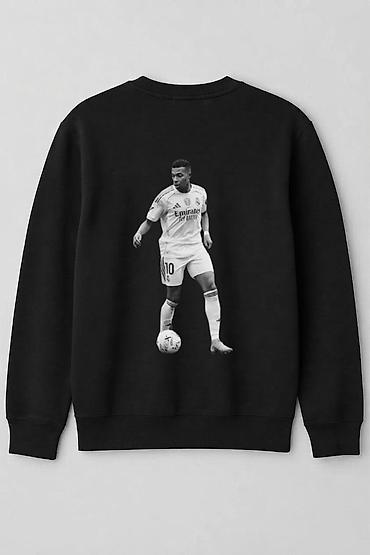 Şəxsi əşyalar: Qara rəngli unisex sweatshirt - Ön hissə: sinədə sol tərəfdə ulduz — 2
