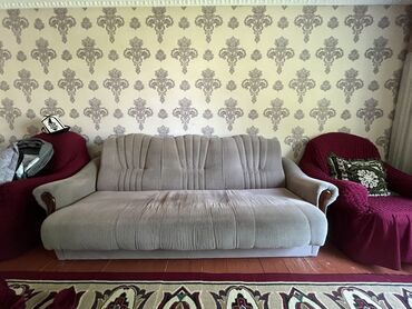 выкуп мебель: Диван-кровать, цвет - Серый, Б/у