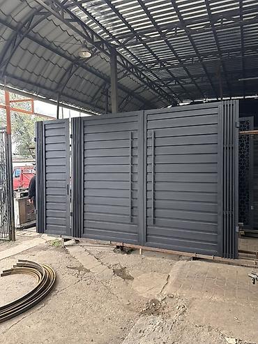 Распашные ворота: Современные уличные ворота из металла - Тип: распашные двустворчатые — 8