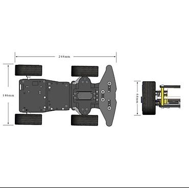 rasberry pi: 4WD RC Robot Avtomobil Şassisi – Enkoder Motorlu, Metal Servo — 2