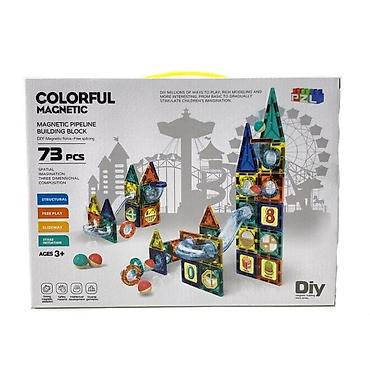 кубики магнитные: Магнитный конструктор с шариковыми трассами — Colorful Magnetic, 73 — 1
