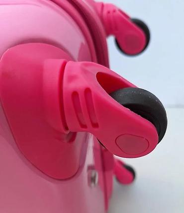 Rančevi, torbe i koferi: Dečji kofer na točkiće – ružičasti, sa motivima popularnih lutkica i — 5