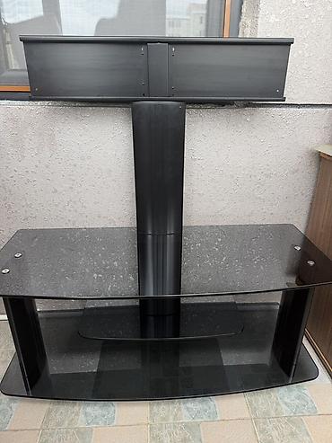Şüşə TV stendi və divara montajlı TV dayağı komplekti - Rəng: qara lalafo.az -da Şüşə TV stendi və divara montajlı TV dayağı komplekti - Rəng: qara