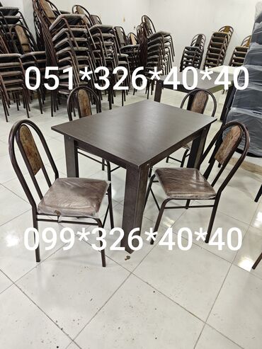 Masa və oturacaq dəstləri: Kafe, yeməkxana və ev üçün masa-stul dəstləri Məhsul təsviri: - — 21