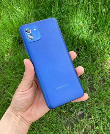 чехол samsung: Samsung Galaxy A03, Б/у, 64 ГБ, цвет - Синий, 2 SIM