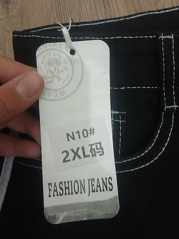 одежда для мужчин: Мужские джинсы, 2XL, Новый, цвет - Черный, Самовывоз — 5