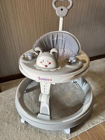 emo robot: Детские ходунки BOBDOG (Baby Walker), серые - Круглая устойчивaя база — 1