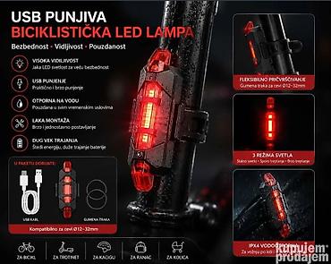 konvertor brzine: USB punjiva LED lampa za bicikl – snažna signalizacija za veću — 2