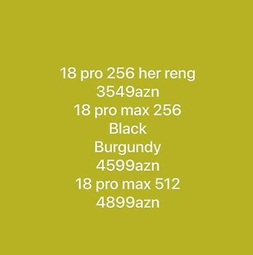 iphone s qiymeti: IPhone 18 Pro, 256 GB — 2