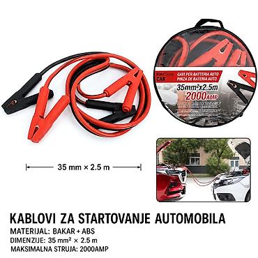 KMT Stezaljka za akumulator automobila crvena i crna žica 2000755-A