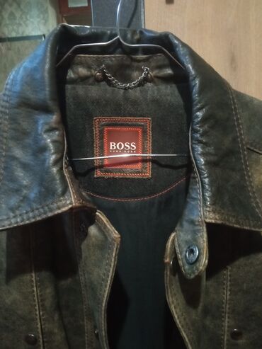 Kurtkalar: HUGO BOSS kişi dəri gödəkcə - Material: qalın, təbii dəri — 4