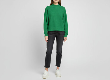 szmaragdowy sweter: H&M, Women`s sweater, size M