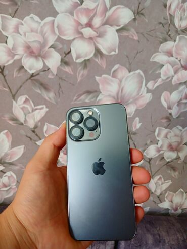 телефоны на 5000: IPhone 13 Pro, Б/у, 128 ГБ, Natural Titanium, Чехол, 94 %