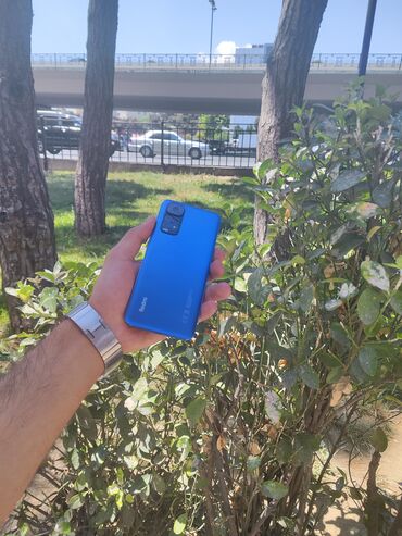 rəsmi not 11s: Xiaomi Redmi Note 11S, 128 ГБ, цвет - Синий, 
 Кнопочный, Отпечаток пальца, Face ID