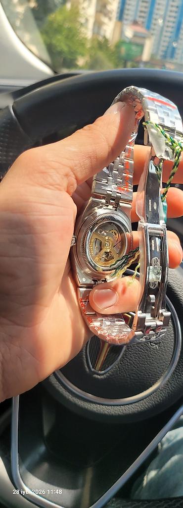 electron saat: Rolex Oyster Perpetual “Land‑Dweller” tərzində kişi qol saatı - — 5