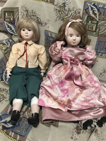 коллекционные куклы: Кукла фарфоровая из Германии Коллекционные Рост 55 см.За 2 куклы 5000