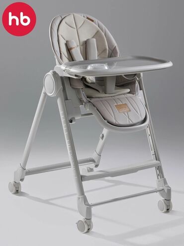продам мед: Стульчик для кормления, Б/у, Happy baby, Пластик, Трансформер, цвет - Серый, Самовывоз, Платная доставка