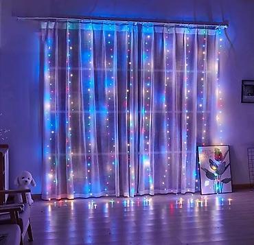 slika sa postoljem: LED Zavese za Dekoraciju 3x3m Vise boja Potpuno nove LED zavese, koje — 7